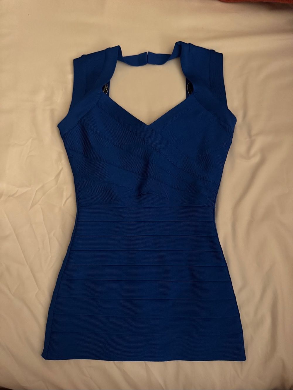 Herve Leger Royal Blue Sleeveless Bandage Top